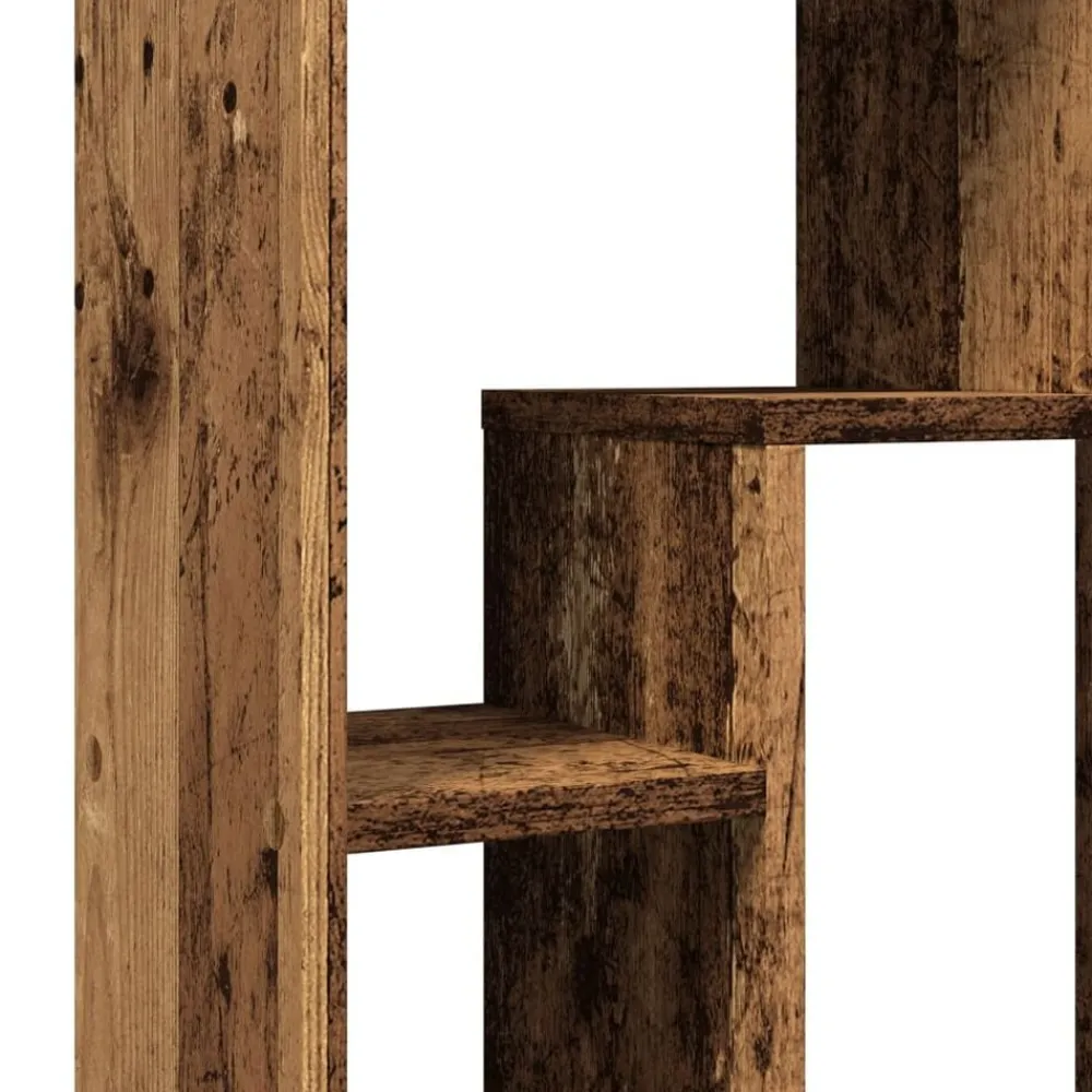 vidaXL Estanterías-Estantería madera de ingeniería color envejecido 63x20x90 cm