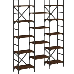 vidaXL Estanterías-Estantería madera de ingeniería roble marrón 127,5x28,5x172,5cm