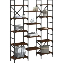 vidaXL Estanterías-Estantería madera de ingeniería roble marrón 127,5x28,5x172,5cm