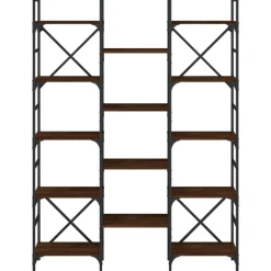 vidaXL Estanterías-Estantería madera de ingeniería roble marrón 127,5x28,5x172,5cm