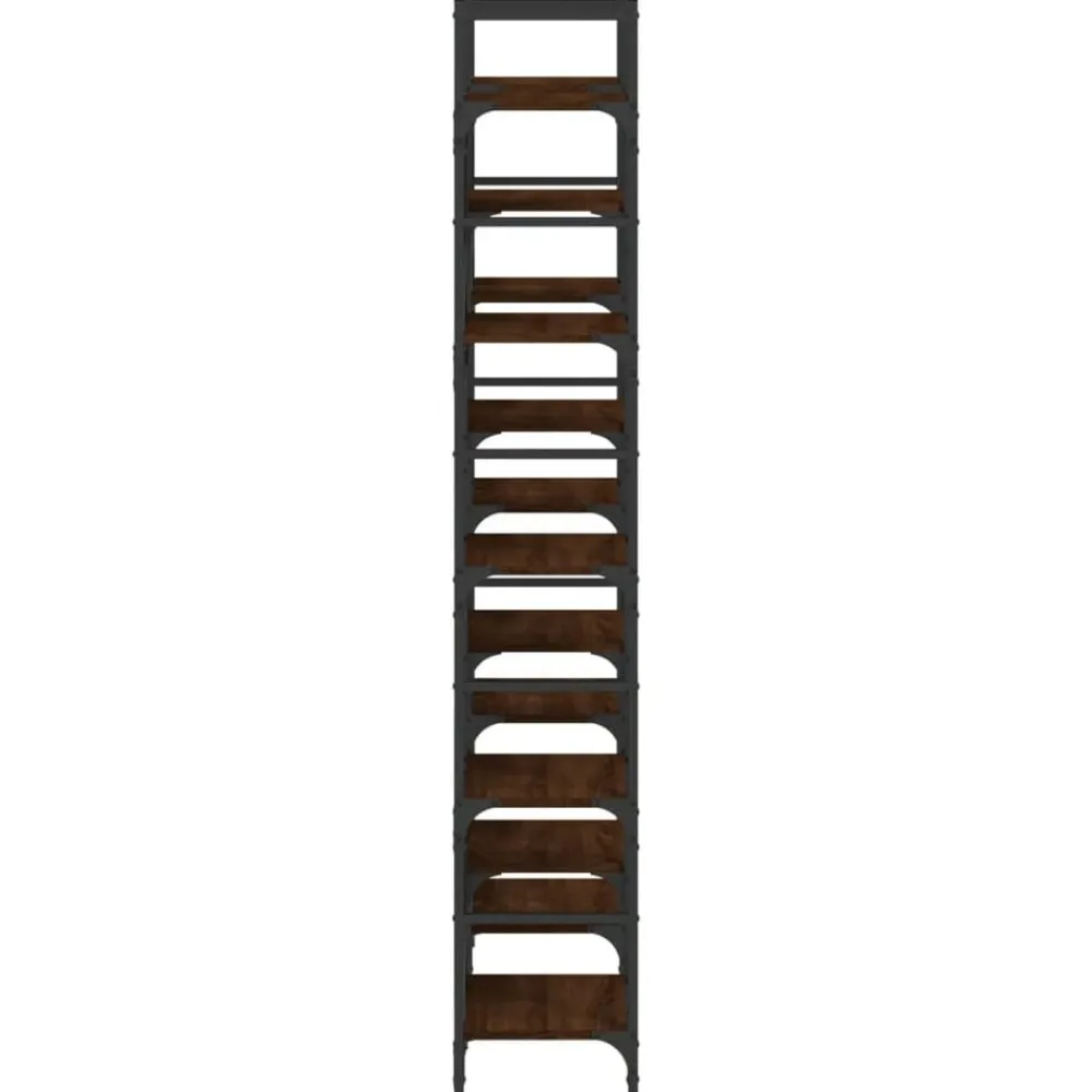 vidaXL Estanterías-Estantería madera de ingeniería roble marrón 127,5x28,5x172,5cm