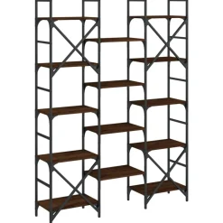 vidaXL Estanterías-Estantería madera de ingeniería roble marrón 127,5x28,5x172,5cm