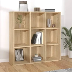 vidaXL Estantería madera de ingeniería 98x29x97,5 cm Roble Sonoma New