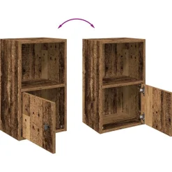 vidaXL Estanterías-Estantería madera de ingeniería color envejecido 31x24x52 cm