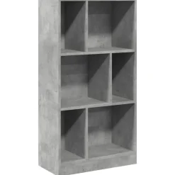 vidaXL Estantería madera de ingeniería gris hormigón 57x28,5x107,5 cm Gris hormigón Discount