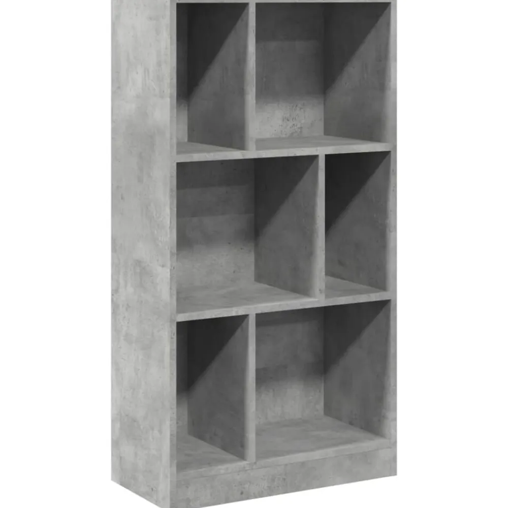 vidaXL Estantería madera de ingeniería gris hormigón 57x28,5x107,5 cm Gris hormigón Discount