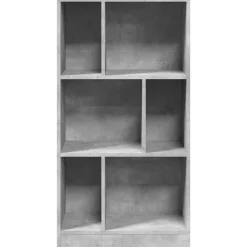 vidaXL Estantería madera de ingeniería gris hormigón 57x28,5x107,5 cm Gris hormigón Discount