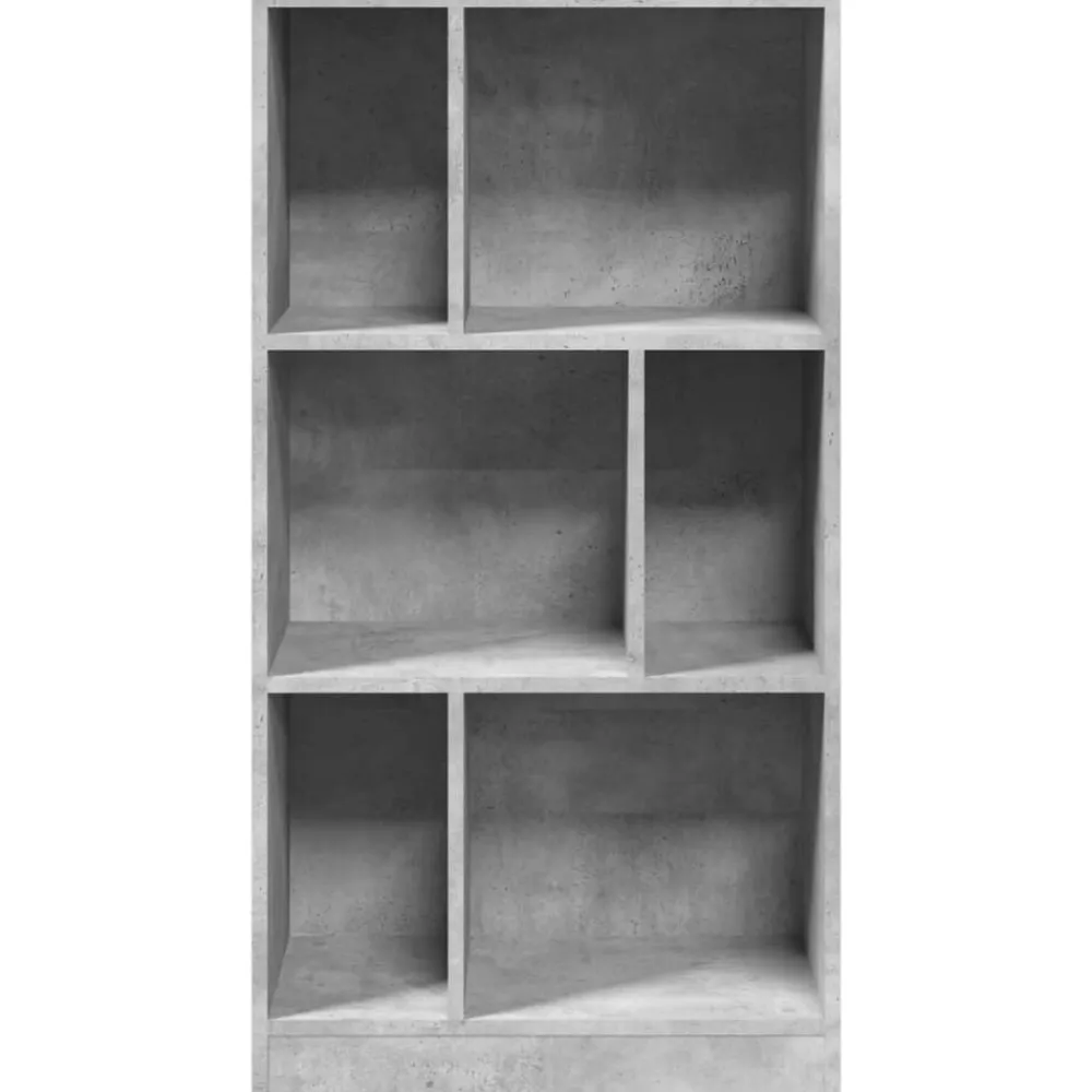 vidaXL Estantería madera de ingeniería gris hormigón 57x28,5x107,5 cm Gris hormigón Discount