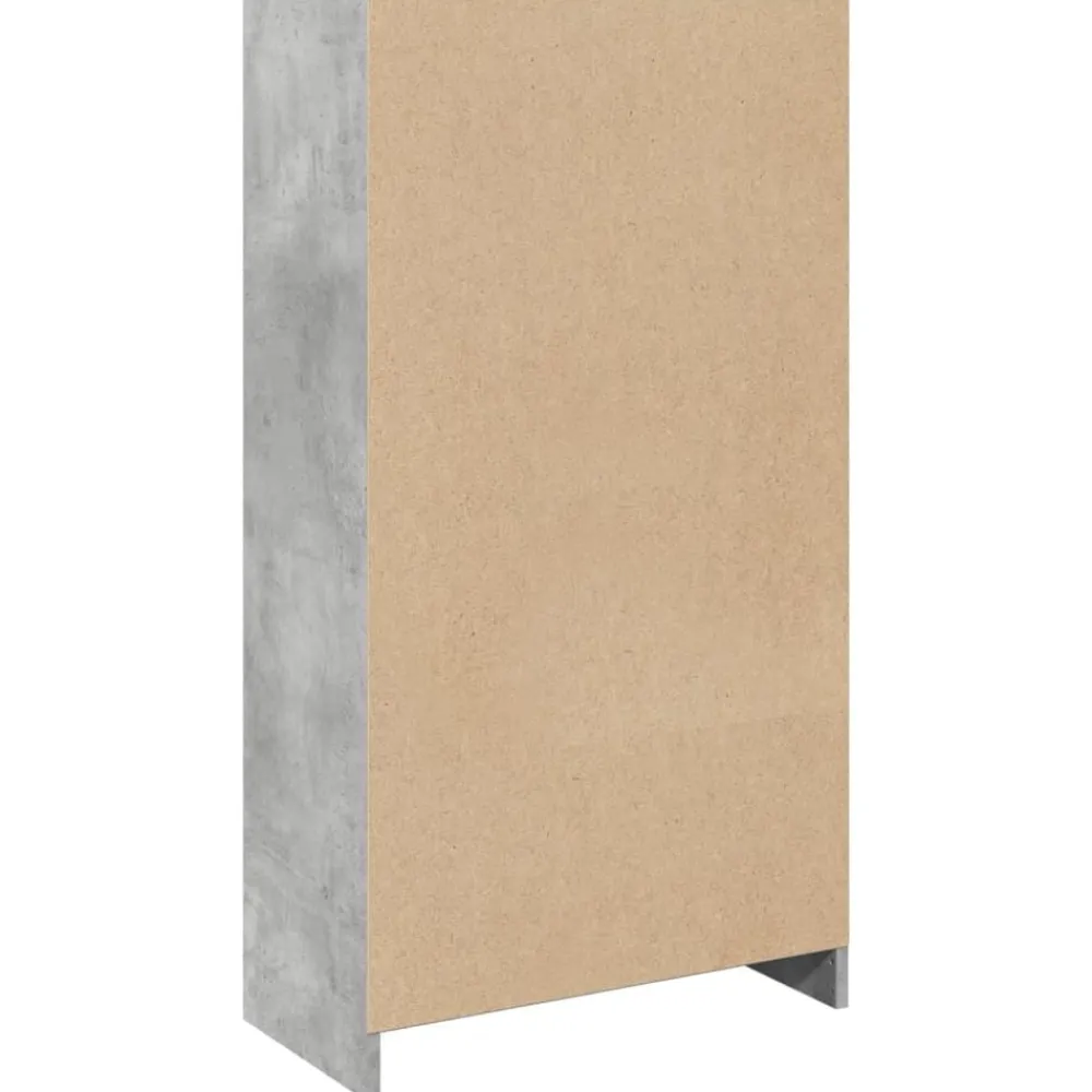 vidaXL Estantería madera de ingeniería gris hormigón 57x28,5x107,5 cm Gris hormigón Discount