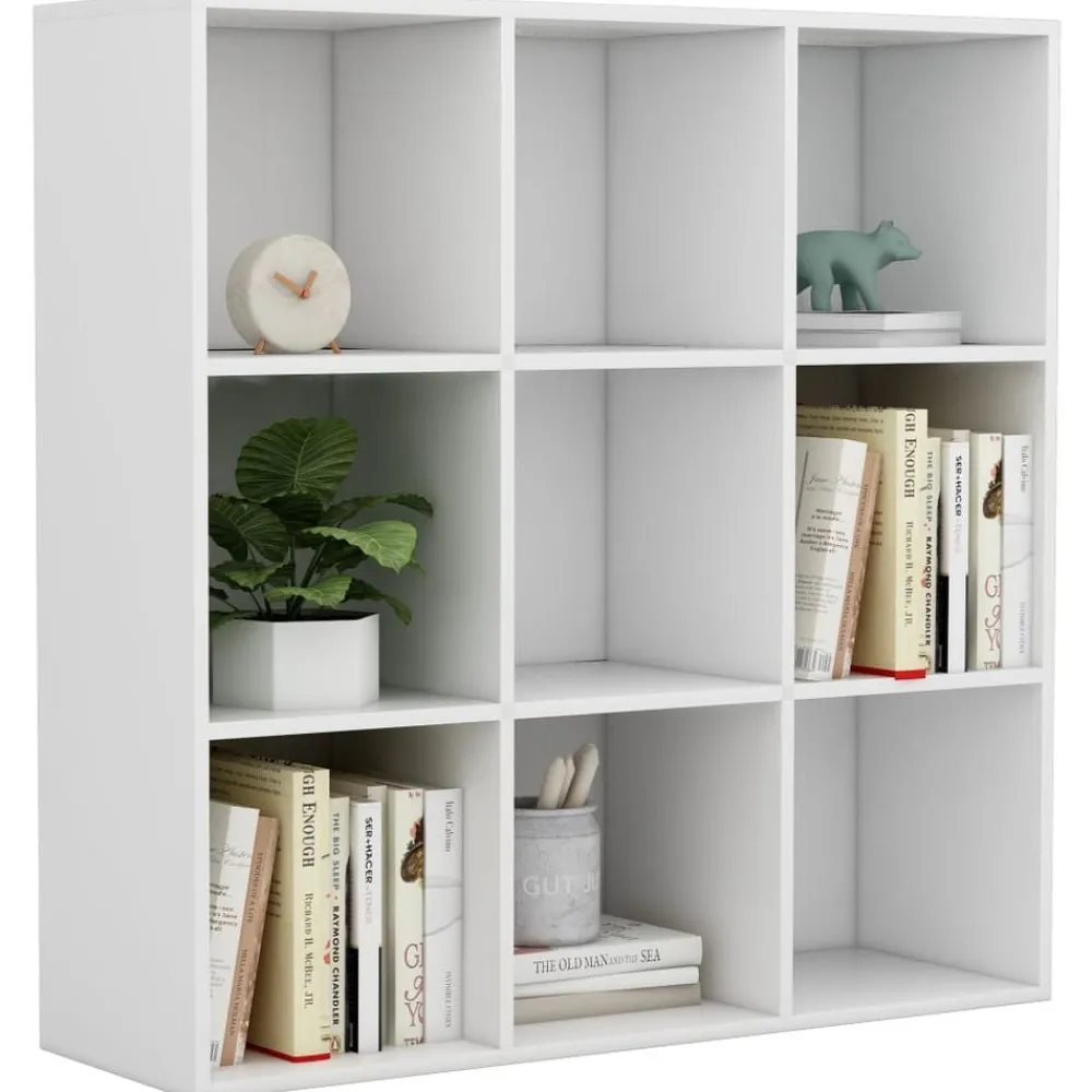 vidaXL Estantería madera de ingeniería 98x29x97,5 cm Blanco Clearance