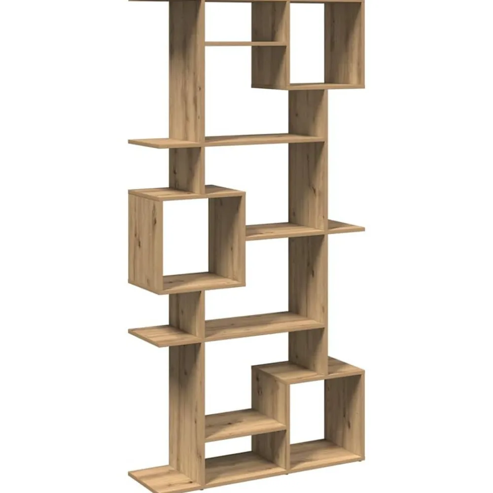 vidaXL Estanterías-Estantería madera de ingeniería roble artisian 92x29x188 cm