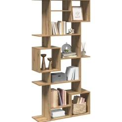 vidaXL Estanterías-Estantería madera de ingeniería roble artisian 92x29x188 cm