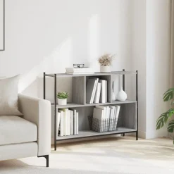 vidaXL Estantería madera de ingeniería 102x28x77,5 cm Gris sonoma Discount