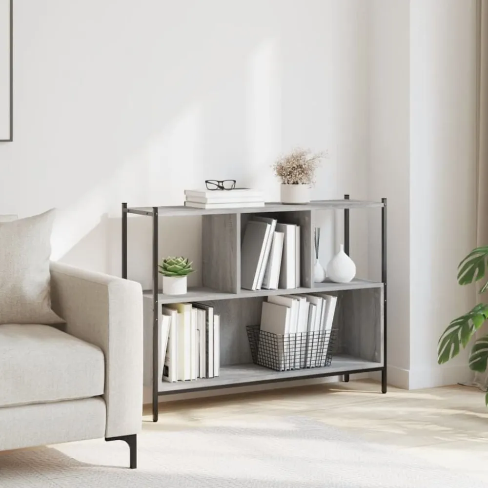 vidaXL Estantería madera de ingeniería 102x28x77,5 cm Gris sonoma Discount