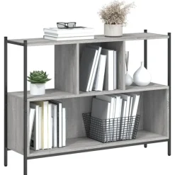 vidaXL Estantería madera de ingeniería 102x28x77,5 cm Gris sonoma Discount