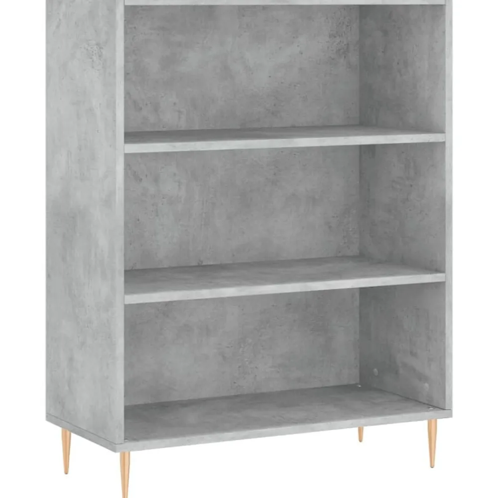 vidaXL Estantería madera de ingeniería gris hormigón 69,5x32,5x90 cm Gris hormigón Sale
