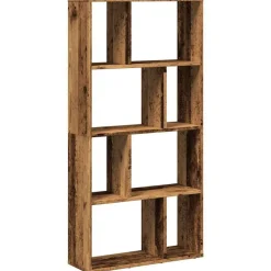 vidaXL Estantería madera de ingeniería color envejecido 60x20x120,5 cm Madera antigua Discount
