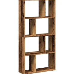vidaXL Estantería madera de ingeniería color envejecido 60x20x120,5 cm Madera antigua Discount
