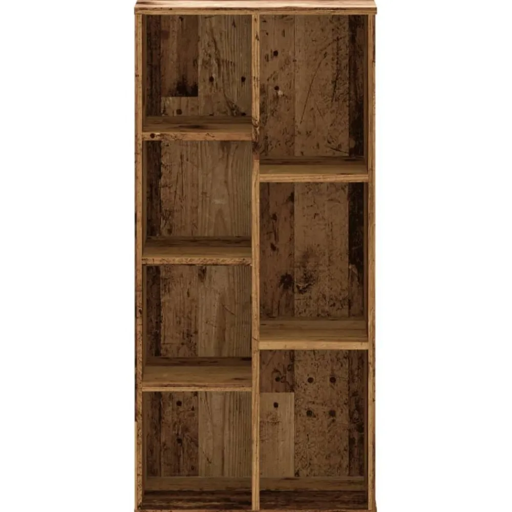 vidaXL Estanterías-Estantería madera de ingeniería color envejecido 50x25x105 cm