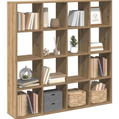 vidaXL Estanterías-Estantería madera de ingeniería roble artisian 137,5x29x137,5cm