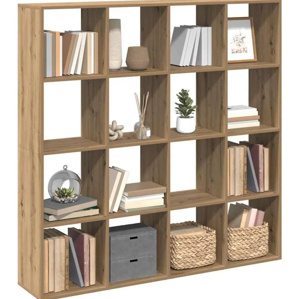 vidaXL Estanterías-Estantería madera de ingeniería roble artisian 137,5x29x137,5cm