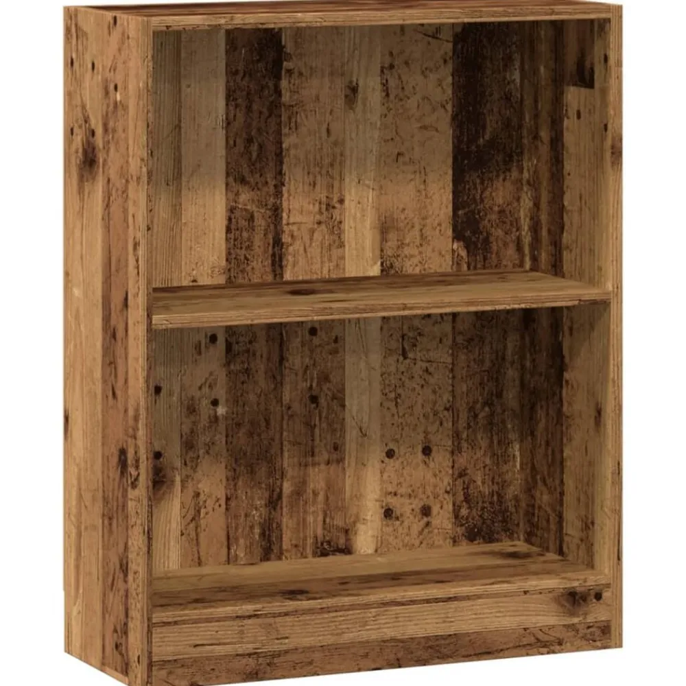 vidaXL Estantería madera de ingeniería color envejecido 60x24x76 cm Madera antigua Discount