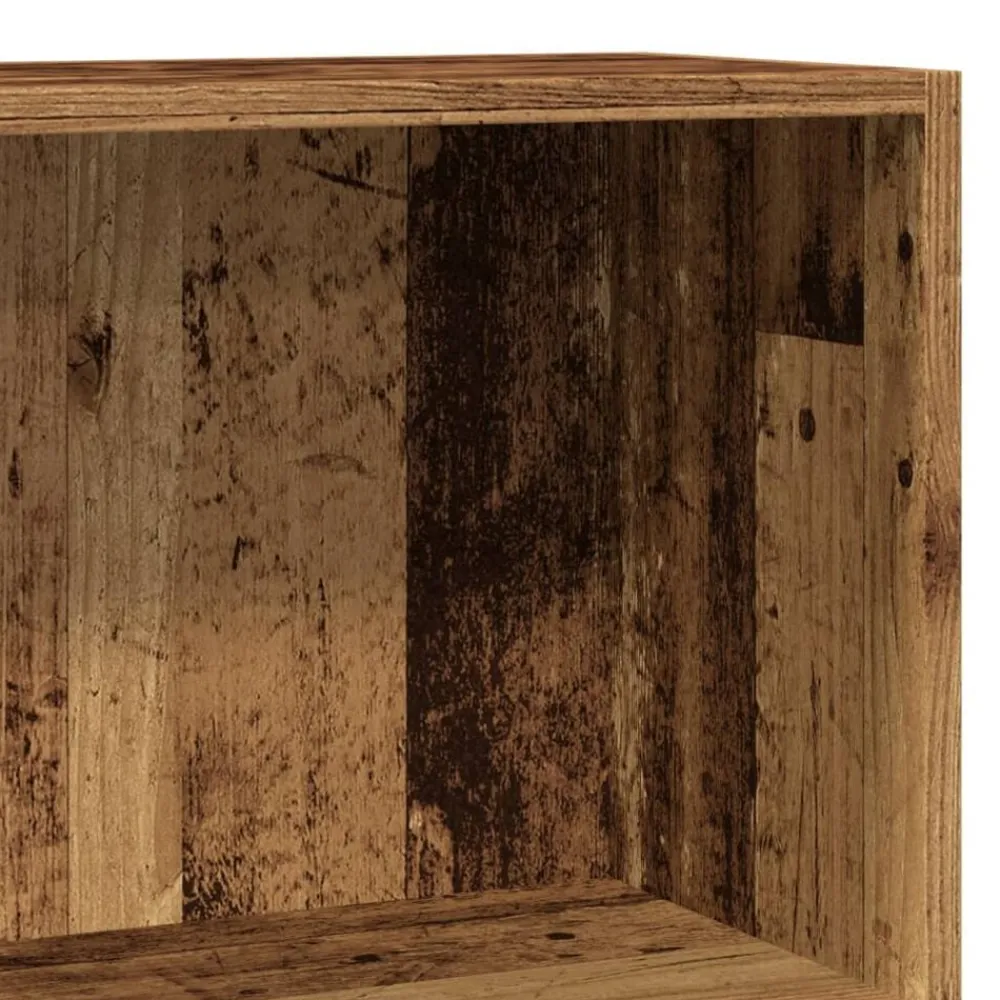 vidaXL Estantería madera de ingeniería color envejecido 60x24x76 cm Madera antigua Discount