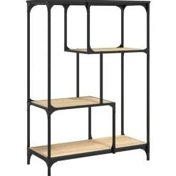 vidaXL Estantería madera de ingeniería acero 81x36x115 cm Roble Sonoma Sale