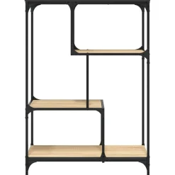 vidaXL Estantería madera de ingeniería acero 81x36x115 cm Roble Sonoma Sale
