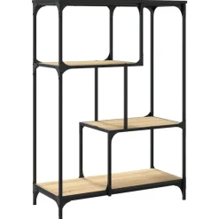 vidaXL Estantería madera de ingeniería acero 81x36x115 cm Roble Sonoma Sale