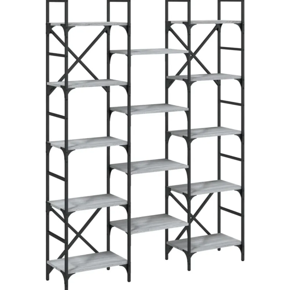 vidaXL Estanterías-Estantería madera de ingeniería 127,5x28,5x172,5 cm