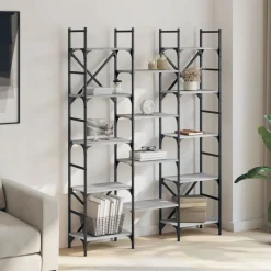 vidaXL Estanterías-Estantería madera de ingeniería 127,5x28,5x172,5 cm