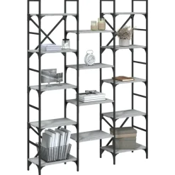 vidaXL Estanterías-Estantería madera de ingeniería 127,5x28,5x172,5 cm