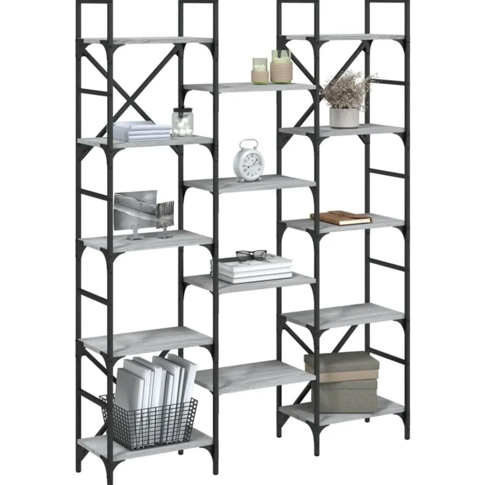 vidaXL Estanterías-Estantería madera de ingeniería 127,5x28,5x172,5 cm