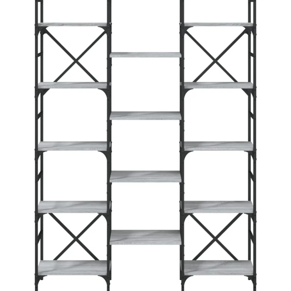 vidaXL Estanterías-Estantería madera de ingeniería 127,5x28,5x172,5 cm