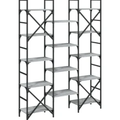 vidaXL Estanterías-Estantería madera de ingeniería 127,5x28,5x172,5 cm