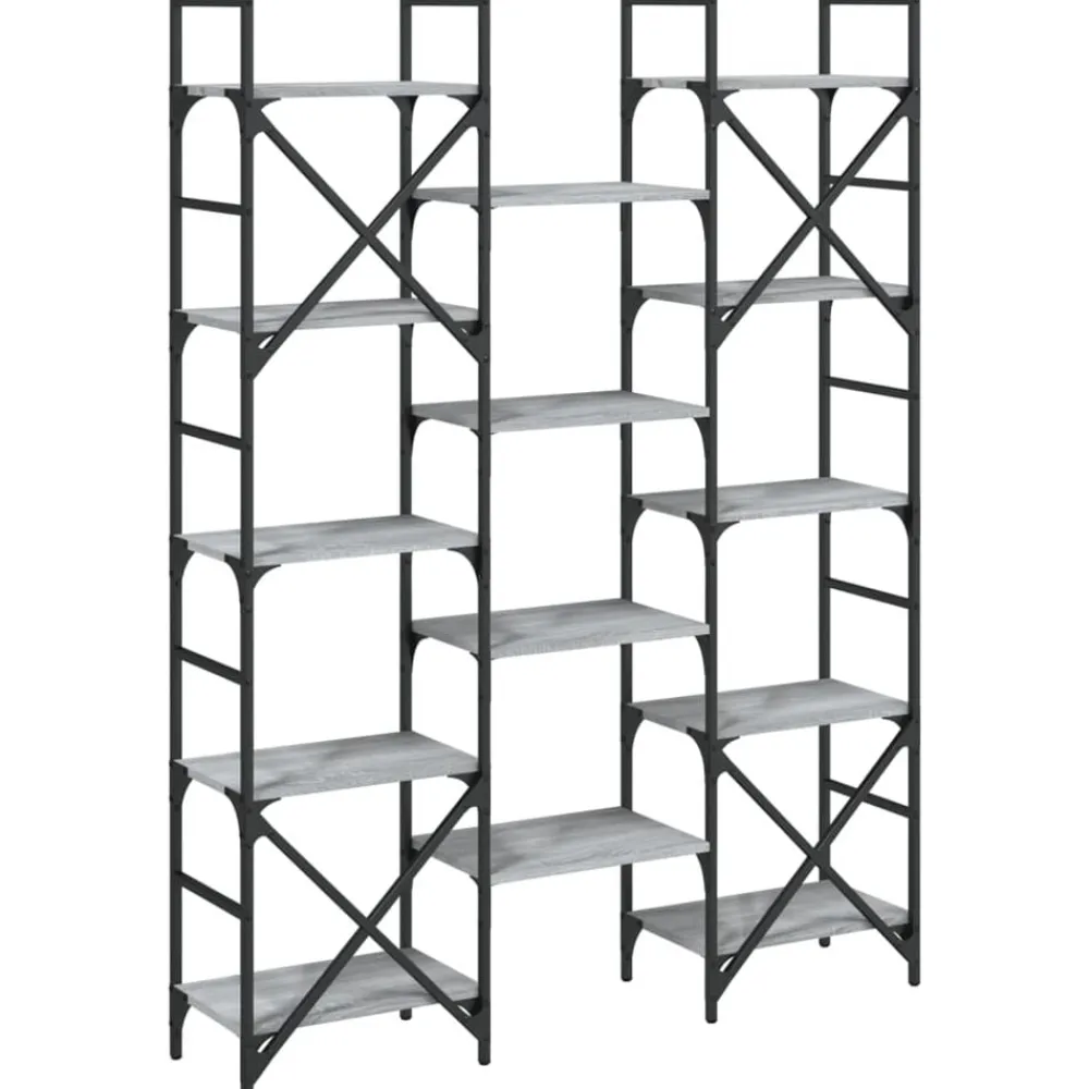 vidaXL Estanterías-Estantería madera de ingeniería 127,5x28,5x172,5 cm