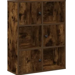 vidaXL Estantería madera de ingeniería 60x24x76,5 cm Roble ahumado
