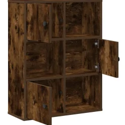 vidaXL Estantería madera de ingeniería 60x24x76,5 cm Roble ahumado