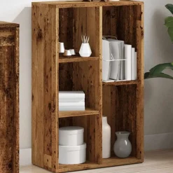 vidaXL Estantería madera de ingeniería envejecida 50x25x80 cm Madera antigua