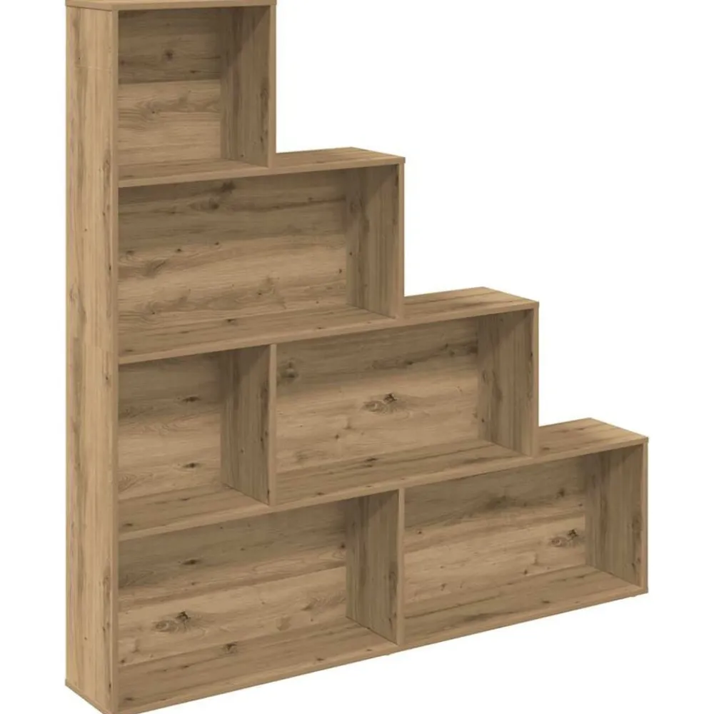 vidaXL Estantería madera de ingeniería 157x24x160 cm Roble artisan