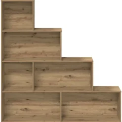 vidaXL Estantería madera de ingeniería 157x24x160 cm Roble artisan