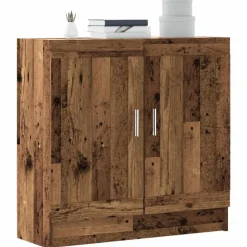 vidaXL Estantería madera ingeniería madera envejecida 82,5x30,5x80 cm Madera antigua New
