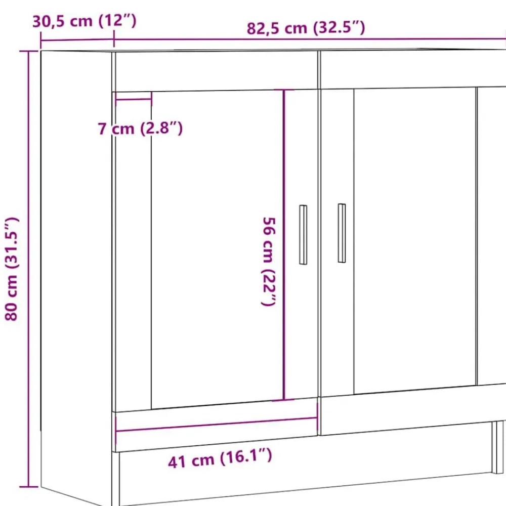 vidaXL Estantería madera ingeniería madera envejecida 82,5x30,5x80 cm Madera antigua New