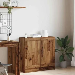 vidaXL Estantería madera ingeniería madera envejecida 82,5x30,5x80 cm Madera antigua New