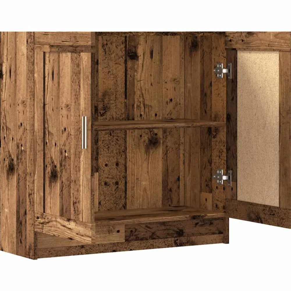 vidaXL Estantería madera ingeniería madera envejecida 82,5x30,5x80 cm Madera antigua New