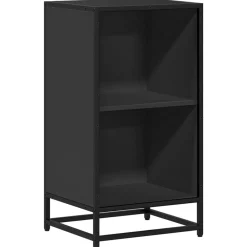 vidaXL Estanterías-Estantería madera ingeniería negra 40x35x76 cm