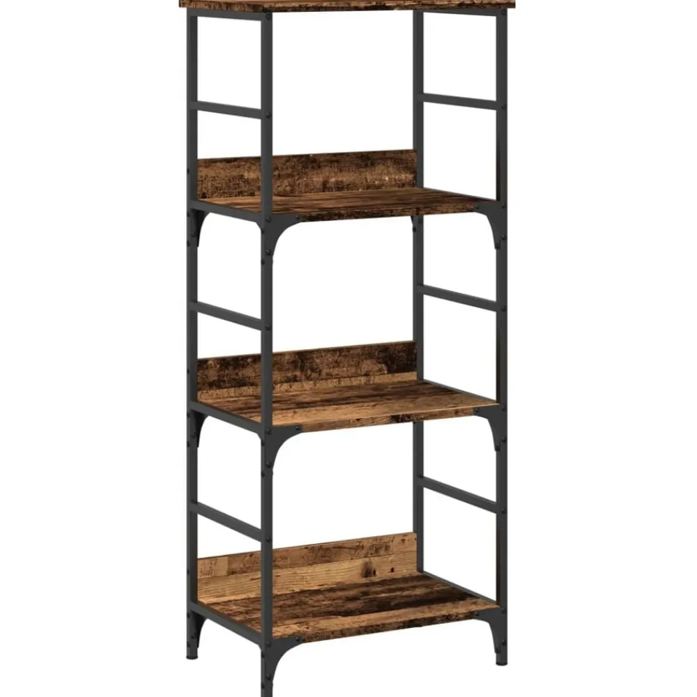 vidaXL Estanterías-Estantería madera ingeniería madera envejecida 50x33x117,5 cm