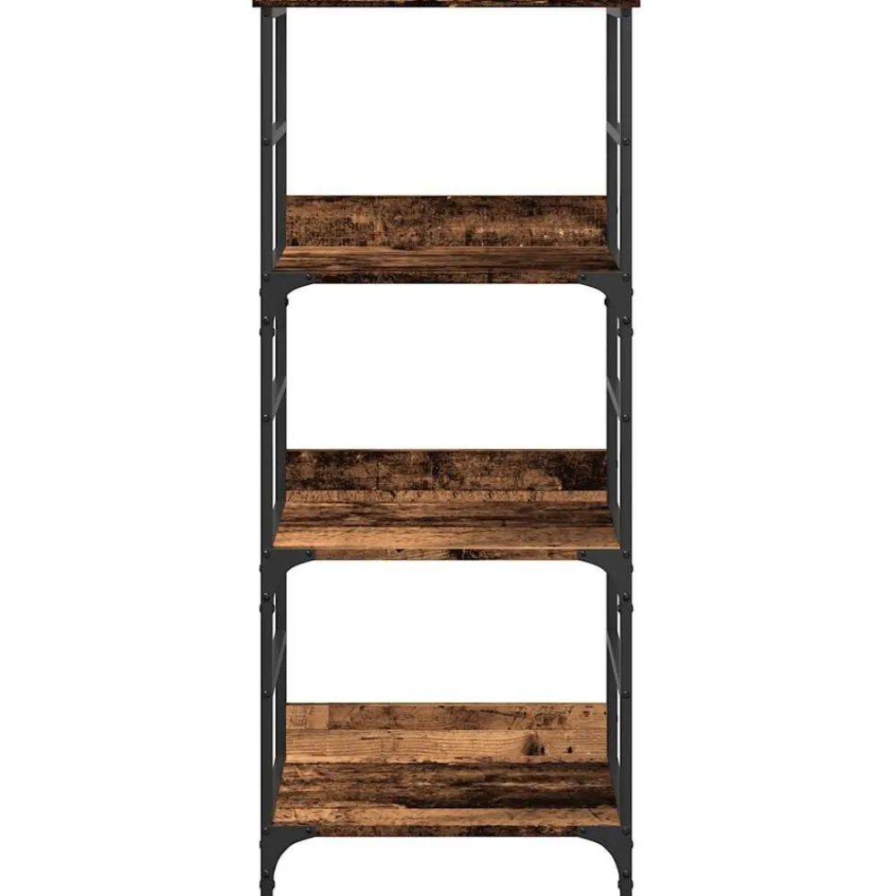 vidaXL Estanterías-Estantería madera ingeniería madera envejecida 50x33x117,5 cm