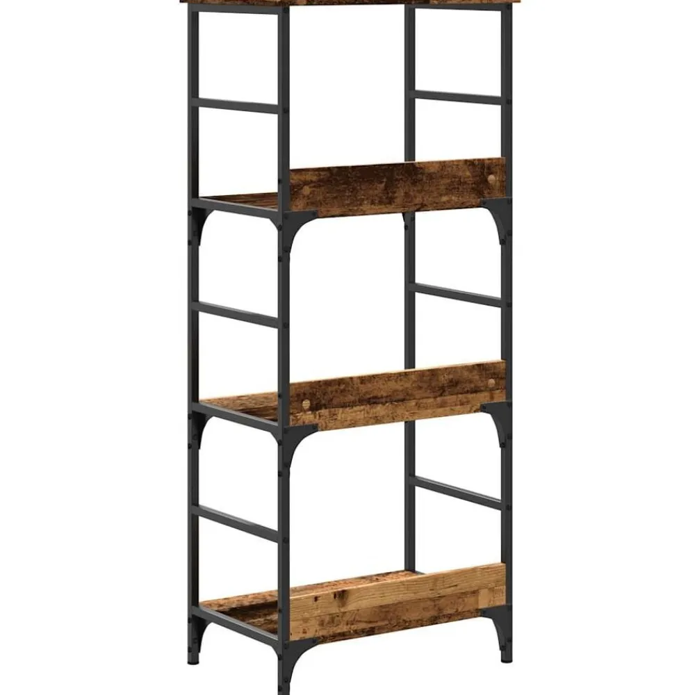 vidaXL Estanterías-Estantería madera ingeniería madera envejecida 50x33x117,5 cm